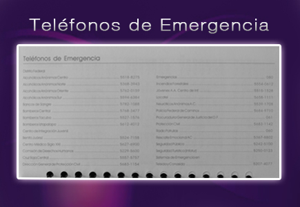 contenido agenda inglesa telefonos emergencia
