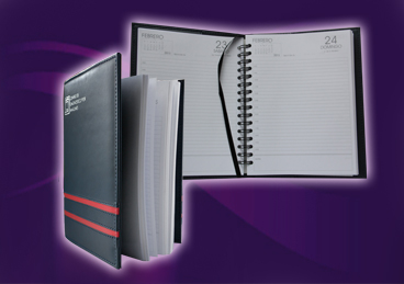 agendas empresariales con funda de rayas