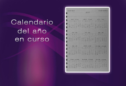 contenido calendarios anuales agenda diaria