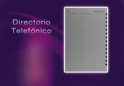 contenido agenda directorio telefonicos