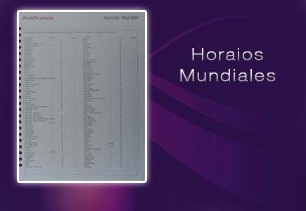 horarios mundiales agenda ejecutiva