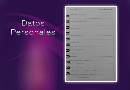 contenido datos personales agenda memorandum