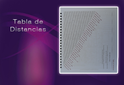 agenda motivacional con tabla de distancias